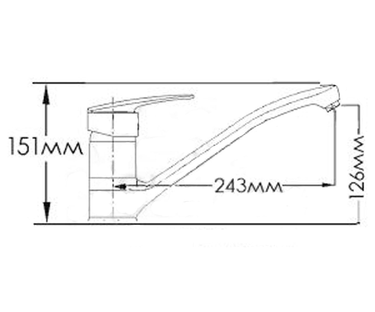 Смеситель для кухни  МУЗА HB7872223C:Чертеж 