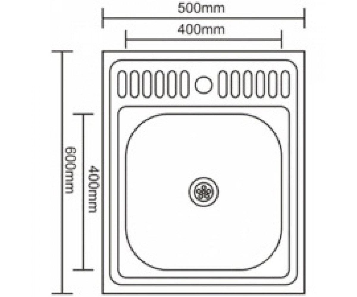 Мойка для кухни  MX6050ST:Чертеж 