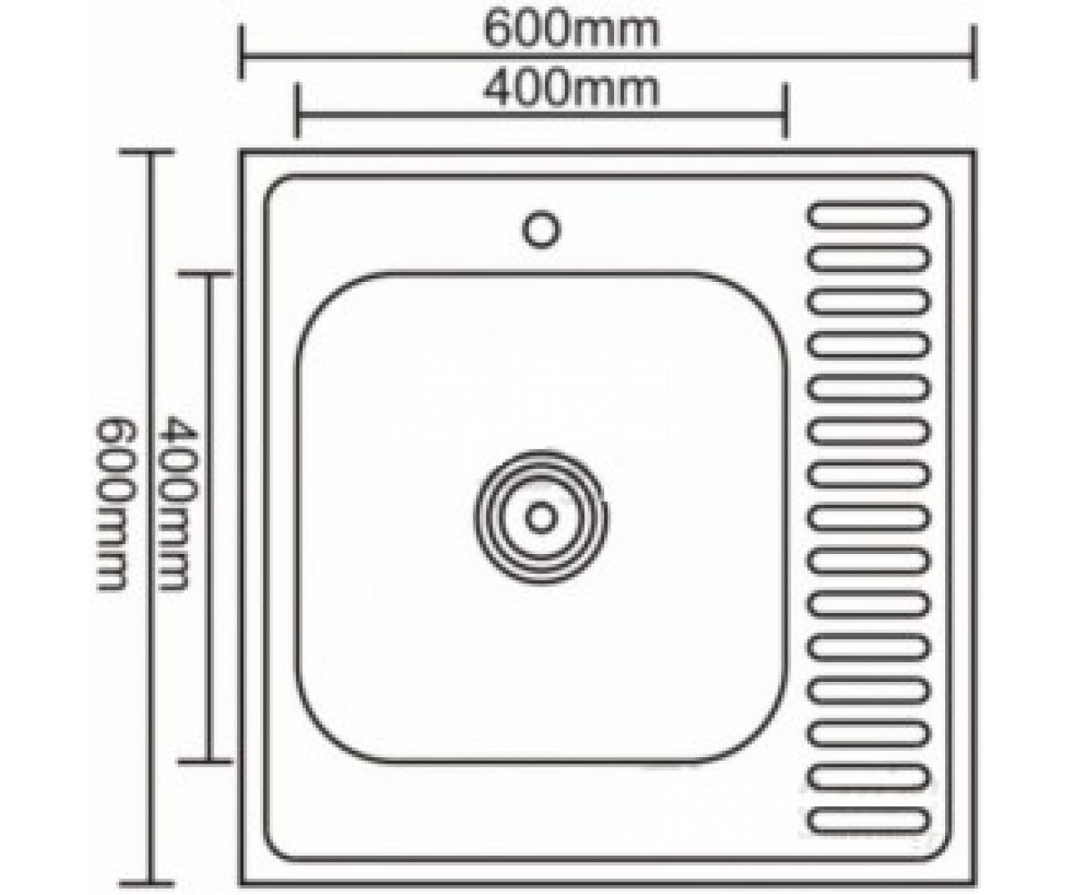 Мойка для кухни  MX6060DK-L:Чертеж 