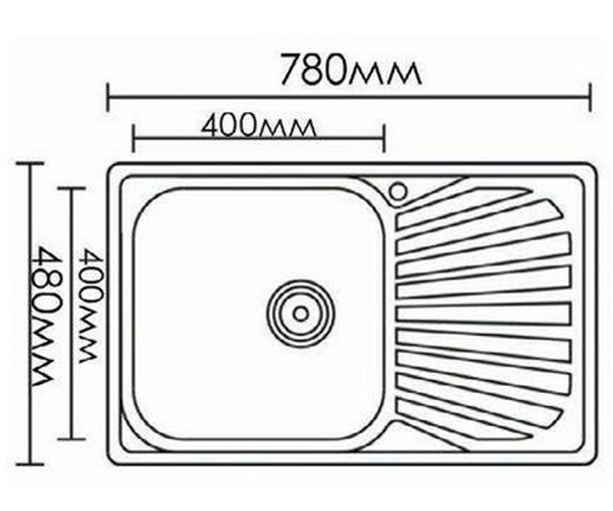 Мойка для кухни  MX7848ST-L:Чертеж 