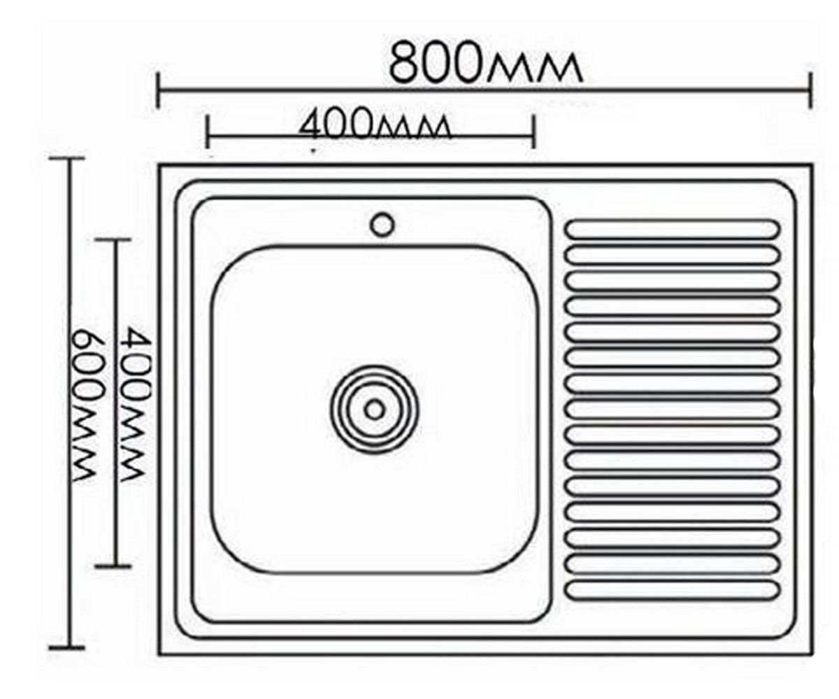 Мойка для кухни  MX8060ST-R:Чертеж 