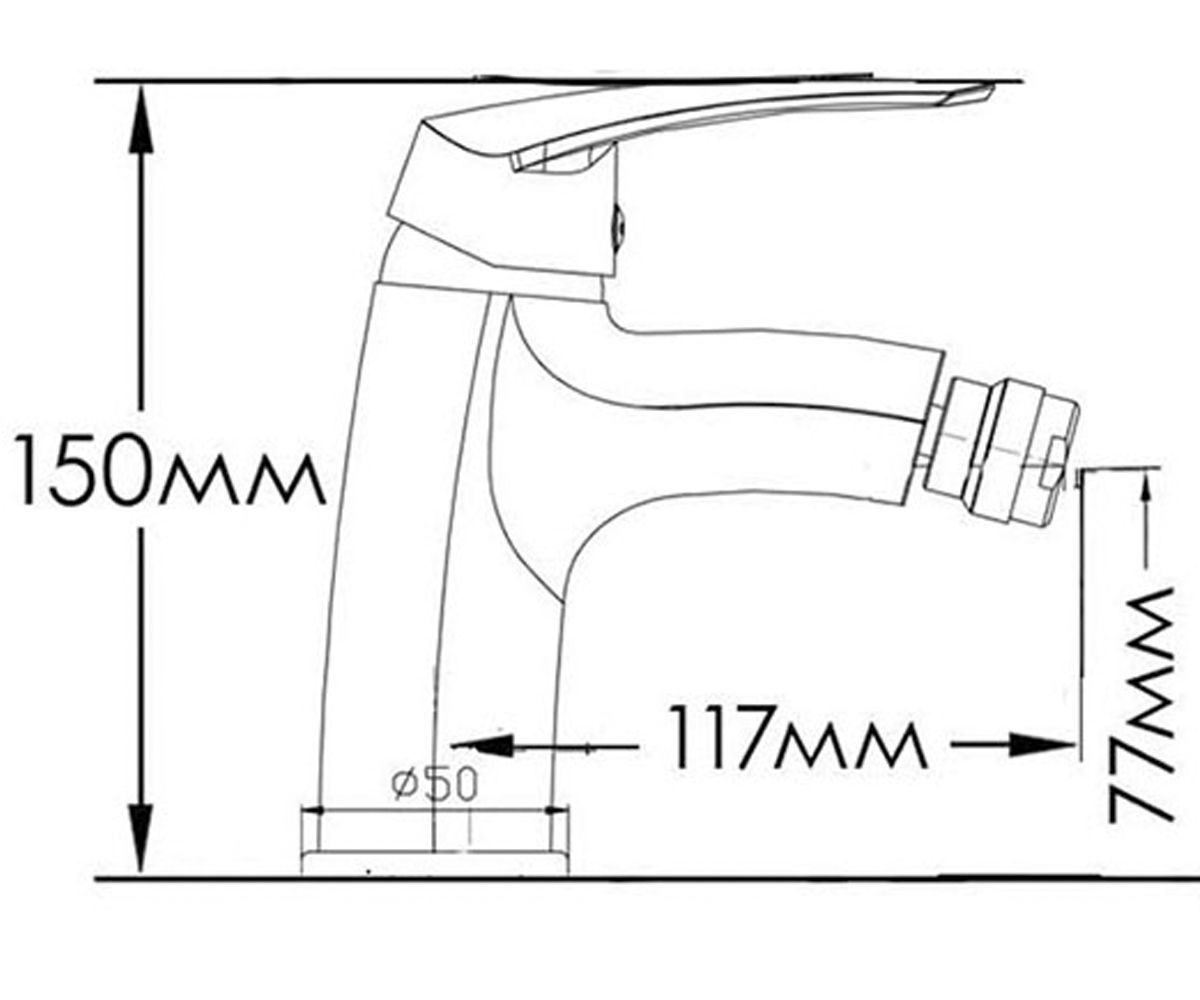 Смеситель для биде  ГРАЦИЯ MXH1001NK:Чертеж 