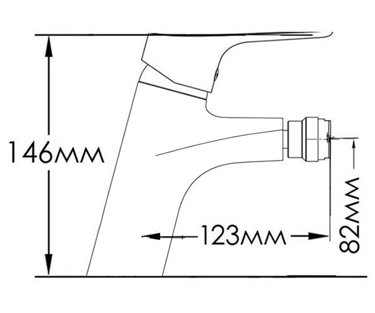 Смеситель для биде  БЛИС MXH1051:Чертеж 