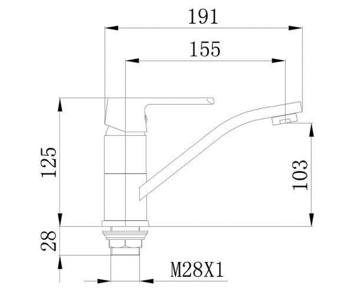 Кухонный смеситель  КОНКОРД MXKL1204W:Чертеж 