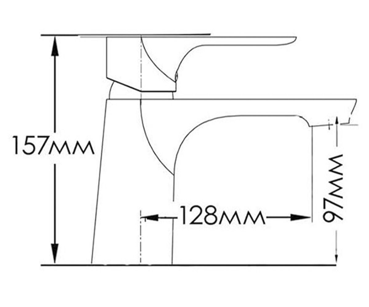 Смеситель для раковины  ТИТАН NNH1040 B:Чертеж 