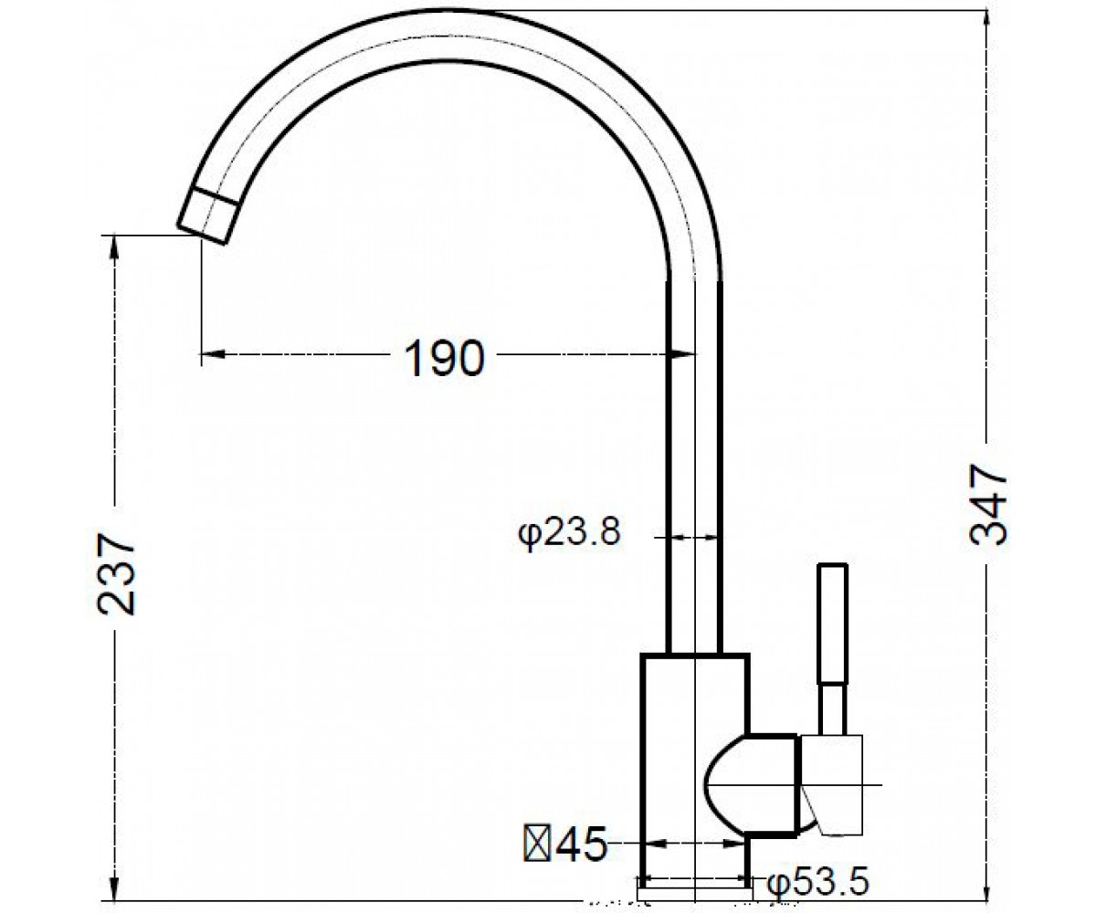 Кухонный смеситель  BASIS SLIN0449:Чертеж 