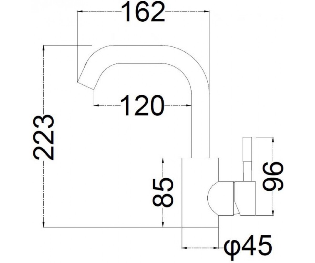 Смеситель для раковины  BASIS SLIN0487:Чертеж 