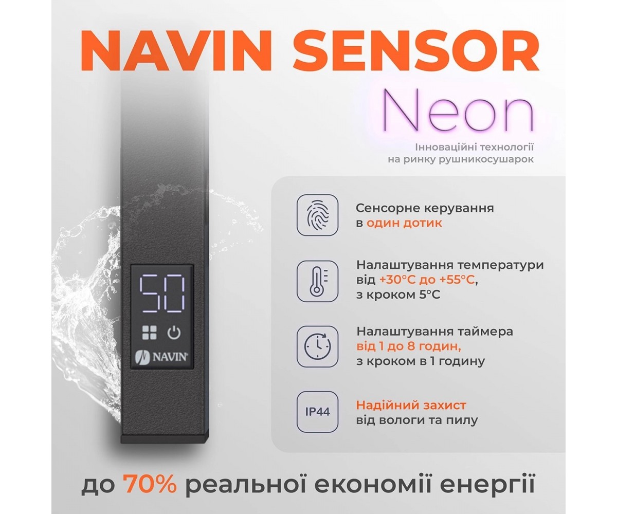 Полотенцесушитель с таймером  АВАНГАРД SENSOR 12-228053-9050:Фото 3