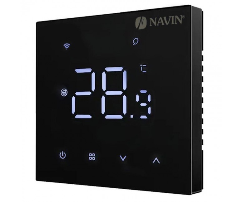 Терморегулятор Navin WT410B-3А 5...35 °C для котлів опалення електронний Wi-Fi Tuya, Smart Life провідне підключення 230В чорний NAVIN  24-604273-8686 24-604273-8686