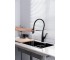 Черный смеситель для кухни с гибким изливом Nett SWB-52  031320:Фото 2