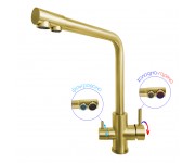 Смеситель для кухни с подключением к фильтру золотой Frosh Nett FG-33 NETT  033320