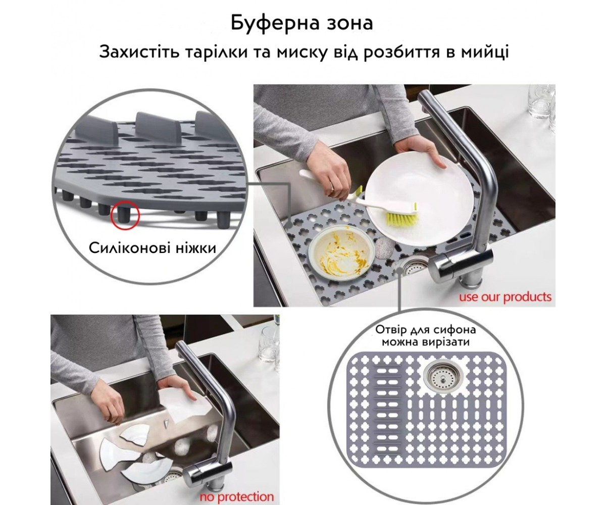 Силиконовый коврик в мойку термостойкий Nett SG-6433  053520:Фото 4