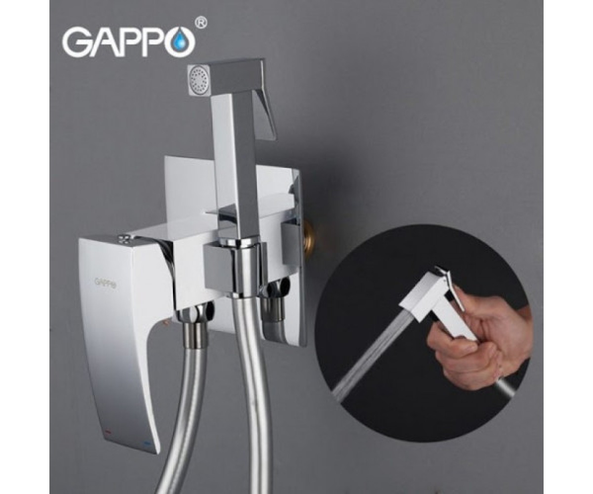Встраиваемый гигиенический душ GAPPO G7207-8, белый/хром  1037428:Фото 2