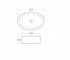 Накладной умывальник  COUNTERTOP 5015G-W:Чертеж 