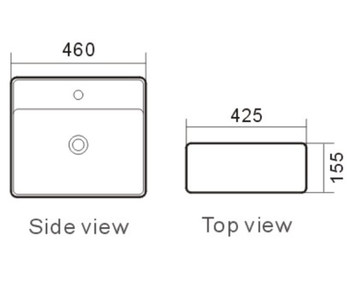 Раковина на столешницу  COUNTERTOP 5025B-M:Чертеж 
