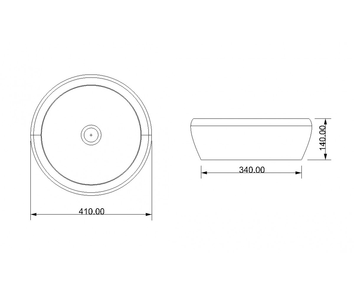 Раковина накладная  COUNTERTOP 5063:Чертеж 