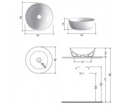 Кришка OVVIO кругла 45 см, колір білий глянець NIC DESIGN  001449001