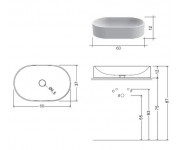 Кришка PIN 60 см, колір білий глянець NIC DESIGN  001713001