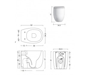 М`яка подушка MILK Безрамкова 52 см, колір білий матовий NIC DESIGN  003716003