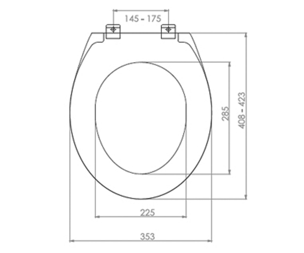 Сиденье из термопласта  COMFORT ABS 0301:Чертеж 