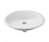 LIL4457001 OVALE 59 умивальник круглий, під стільницю з переливом 59x44,5x h 20 cm, білий (1 сорт)  LIL4457001:Фото 1