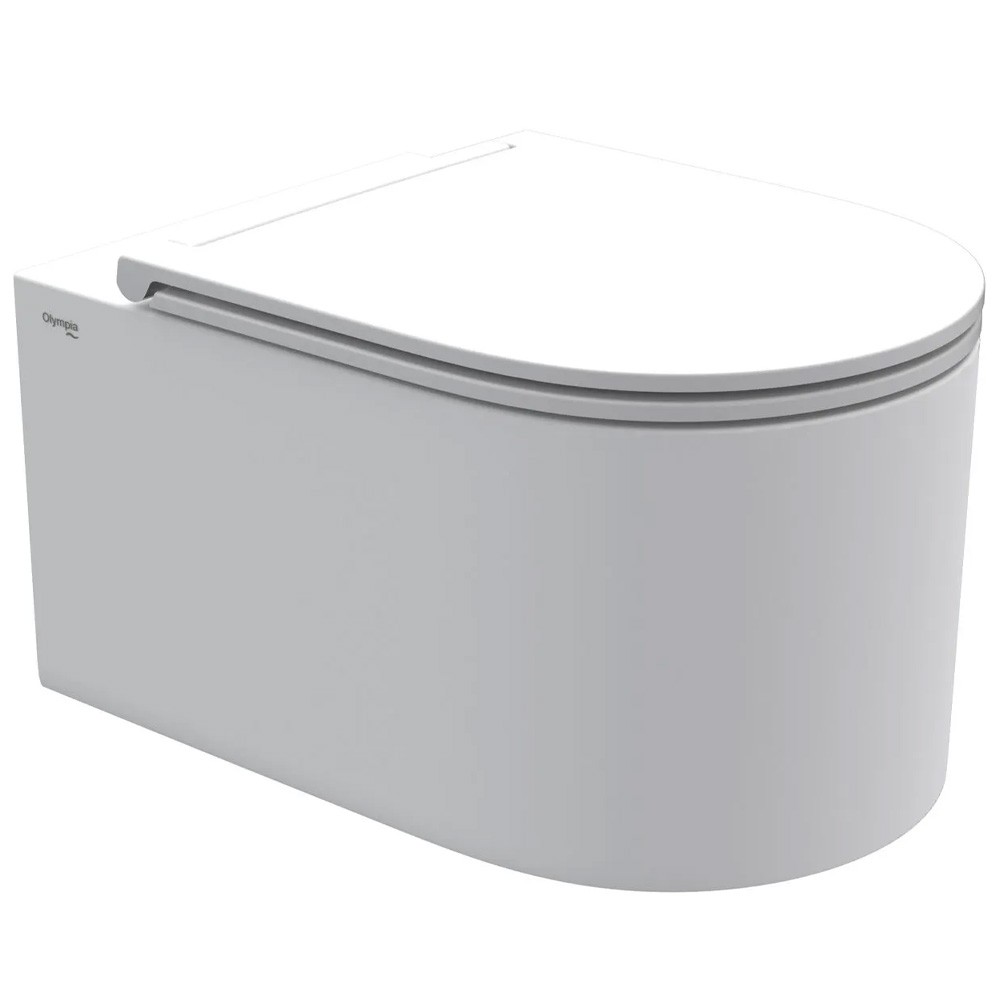 MON1202V01 монолітний настінний унітаз 54x36 x h 29 cm, білий + cod. C9MON01 сидіння з кришкою з дюропласту+ комплект кріплення 
