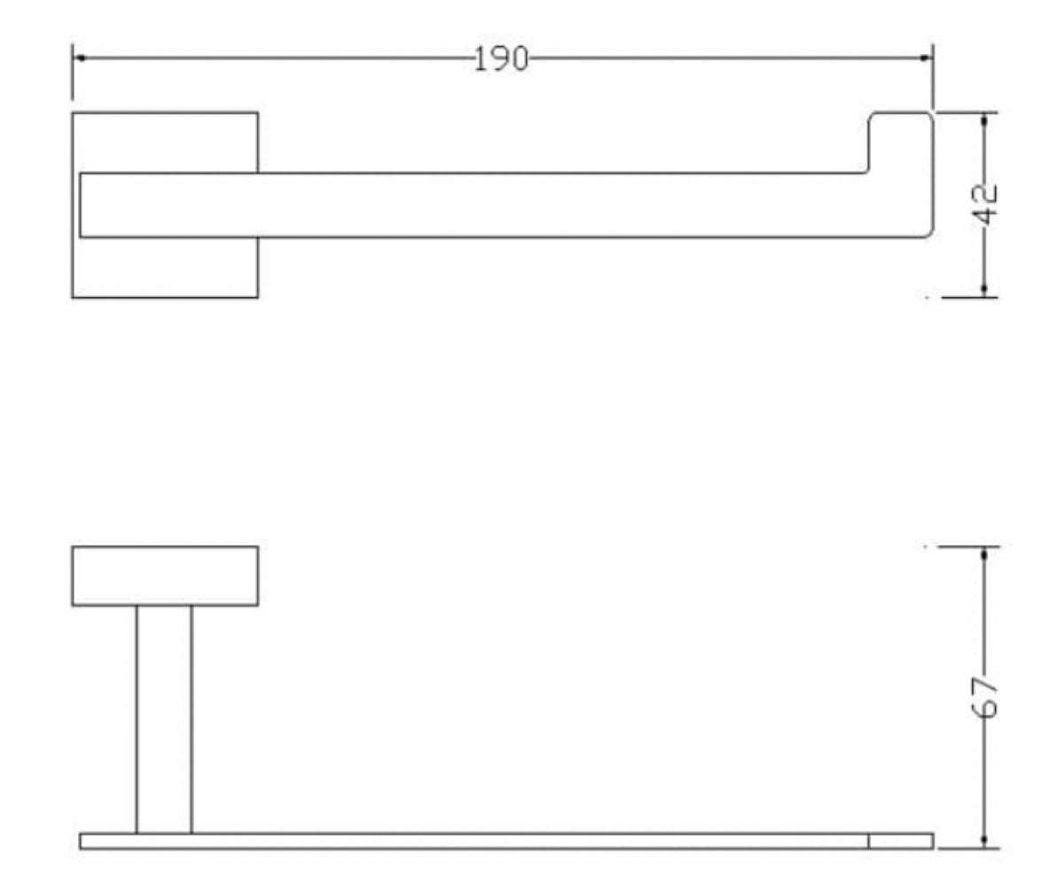 Держатель туалетной бумаги OMNIRES LIFT 8151BCR:Чертеж 