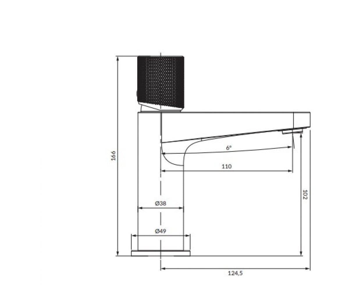 Смеситель на раковину OMNIRES CONTOUR CT8010AT:Чертеж 