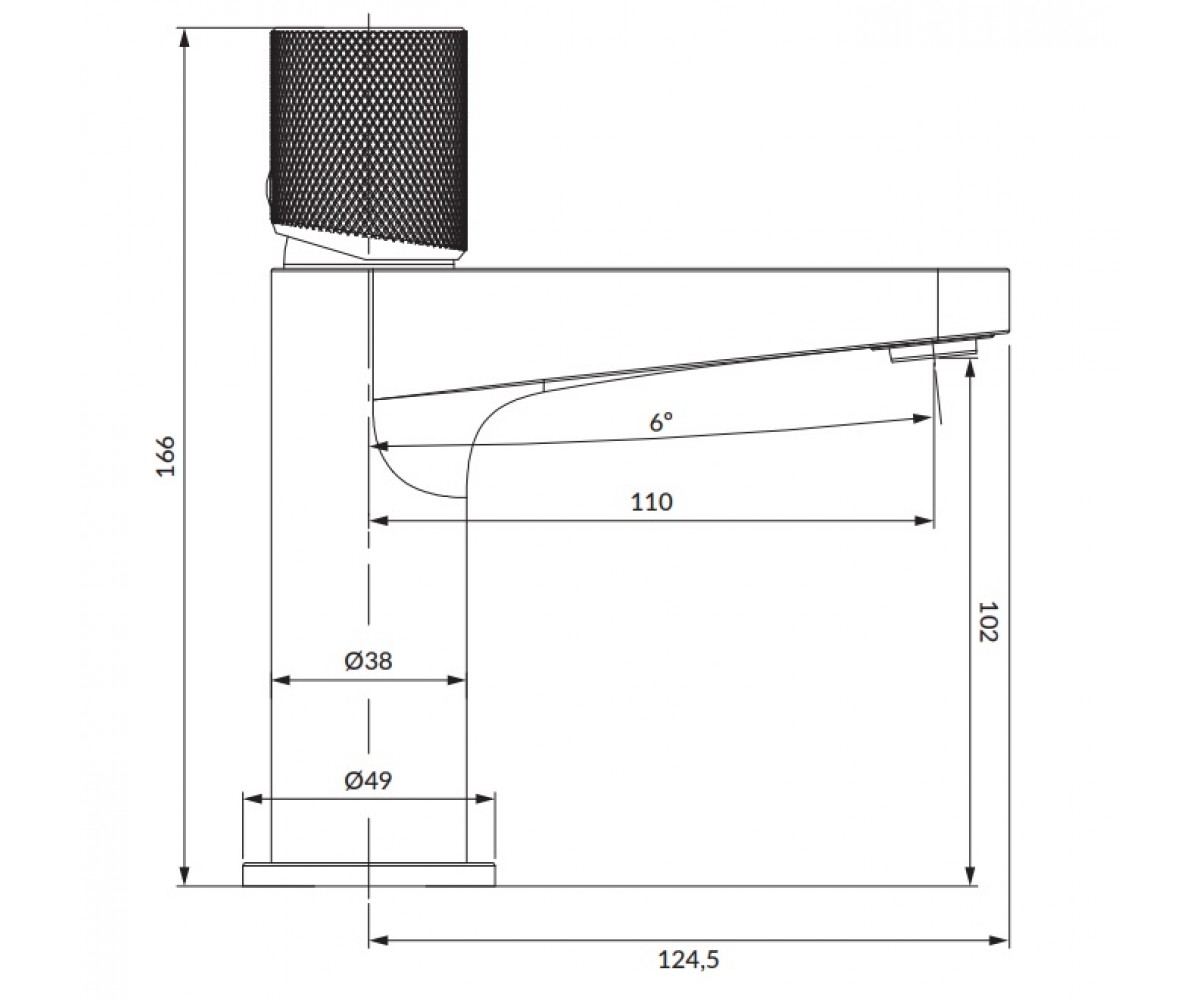 Однорычажный смеситель OMNIRES CONTOUR CT8010GLB:Чертеж 