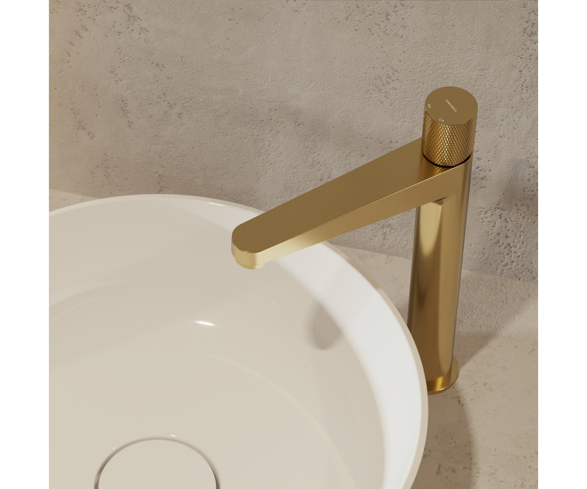 Высокий смеситель для раковины OMNIRES CONTOUR CT8012GLB:Фото 2