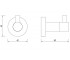Крючок для ванной OMNIRES MODERN PROJECT MP60110NI:Чертеж 