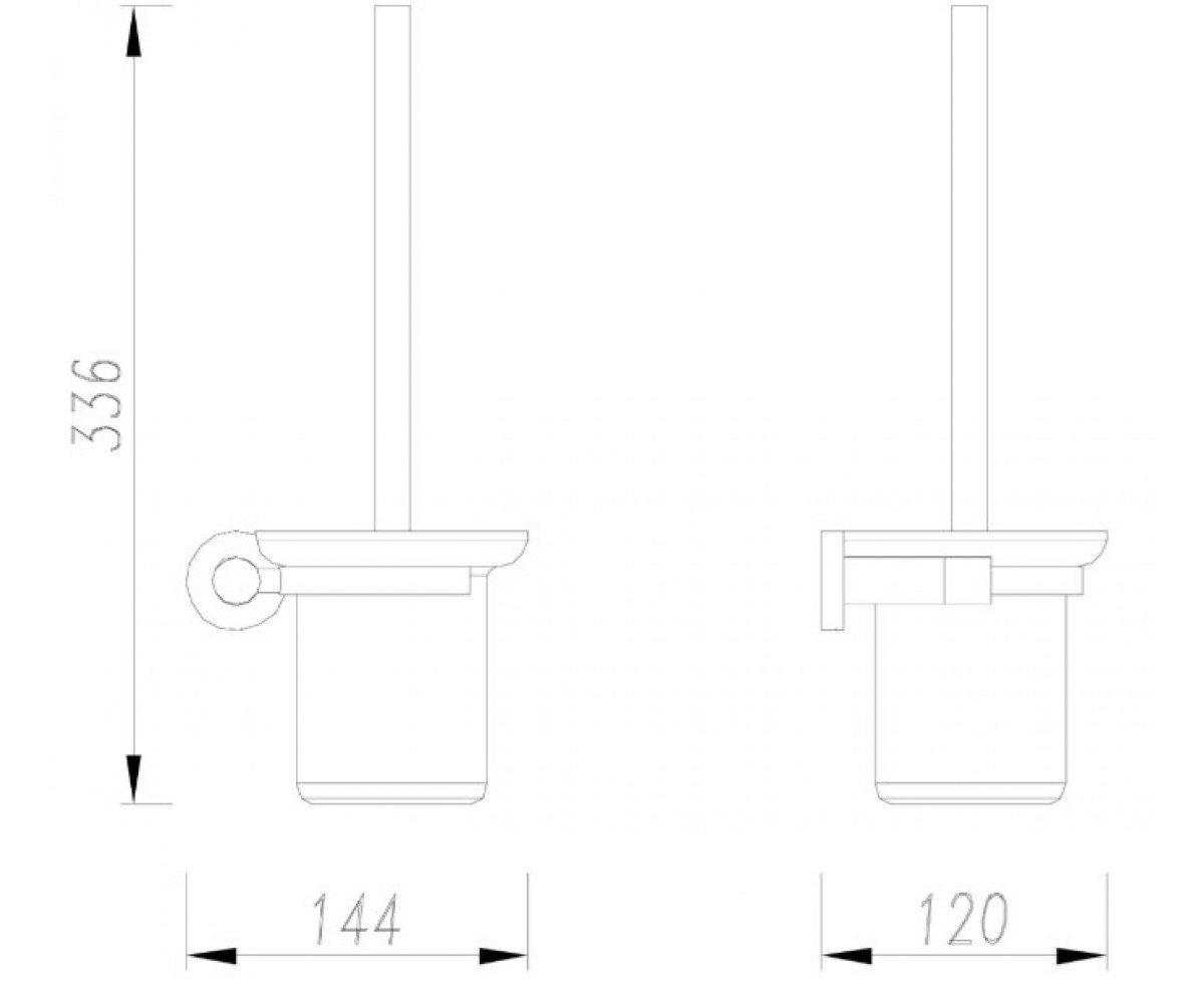 Подвесной туалетный ершик OMNIRES MODERN PROJECT MP60620BL:Чертеж 
