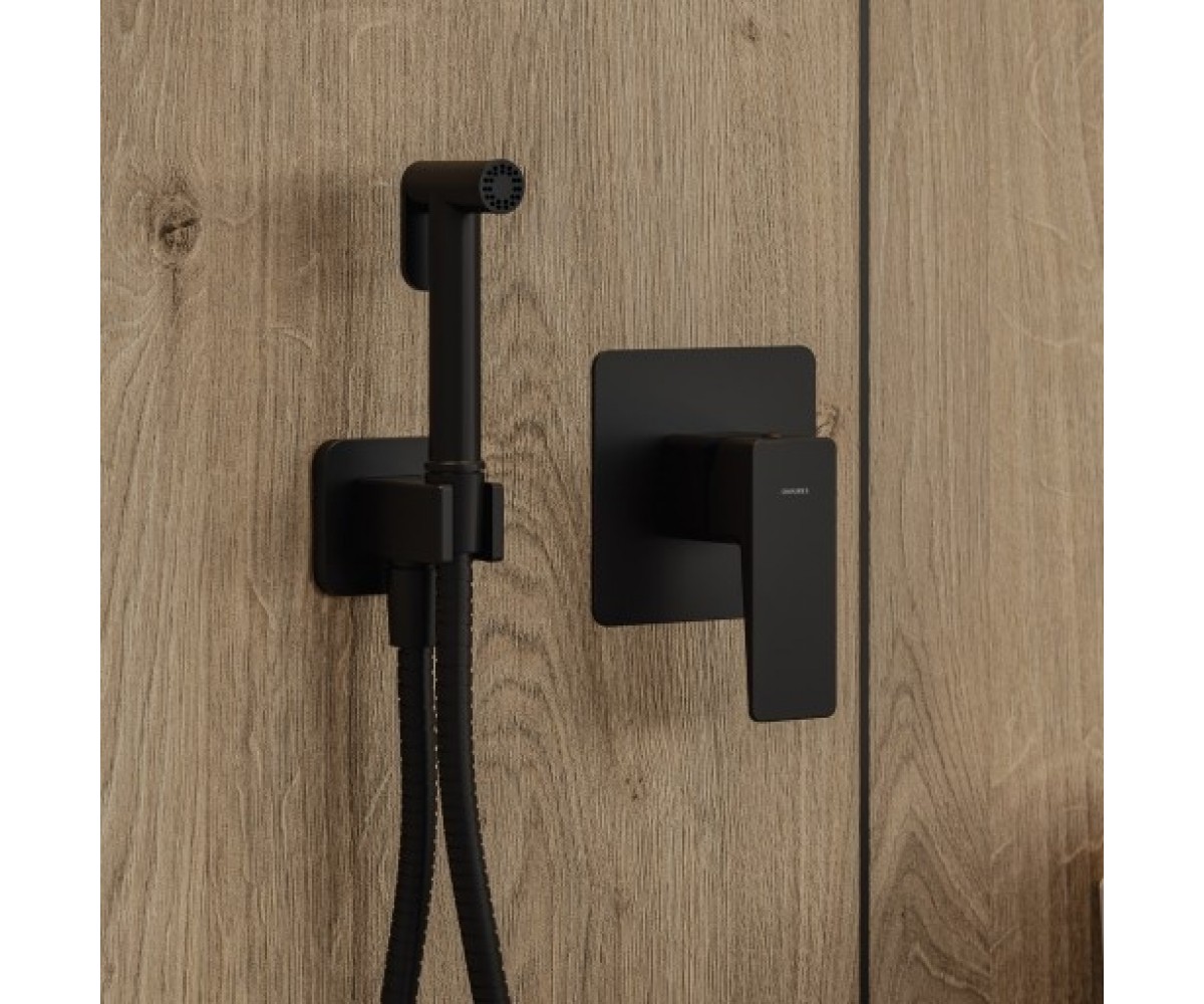 Гигиенический набор Omnires Parma black mat (SYSPMBI1BL) OMNIRES PARMA SYSPMBI1BL:Фото 1