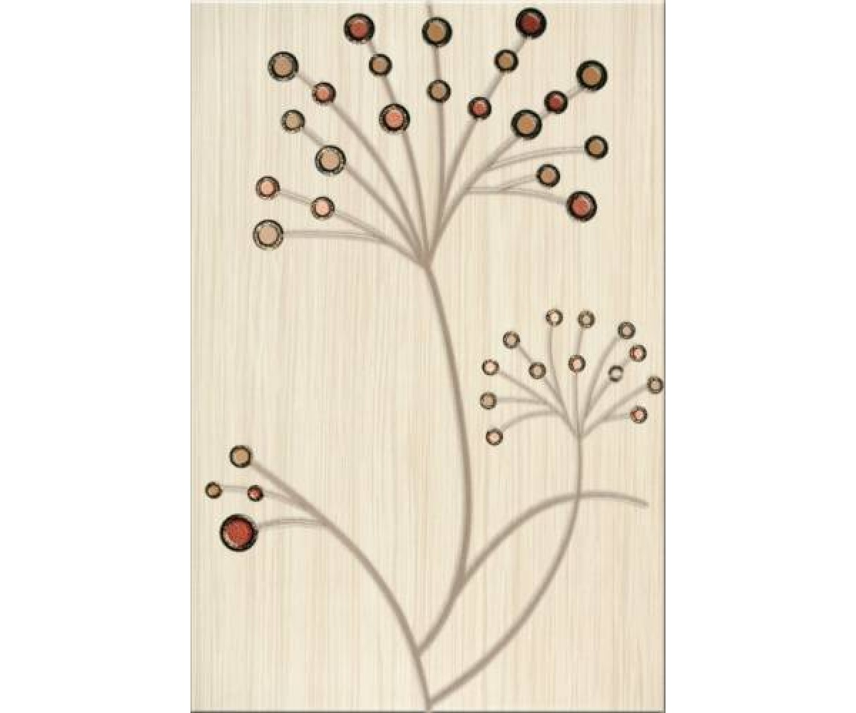 Плитка для підлоги OPOCZNO  ZEBRANO KREM FLOWER CENTRO 30X45 DECOR ZEBRANO KREM FLOWER CENTRO 30X45 DECOR