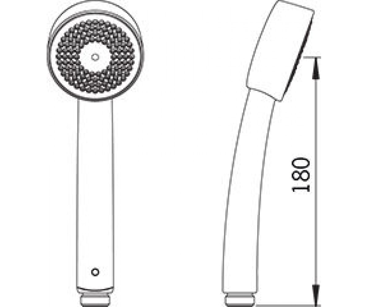 Ручной душ  APOLLO 252020:Чертеж 