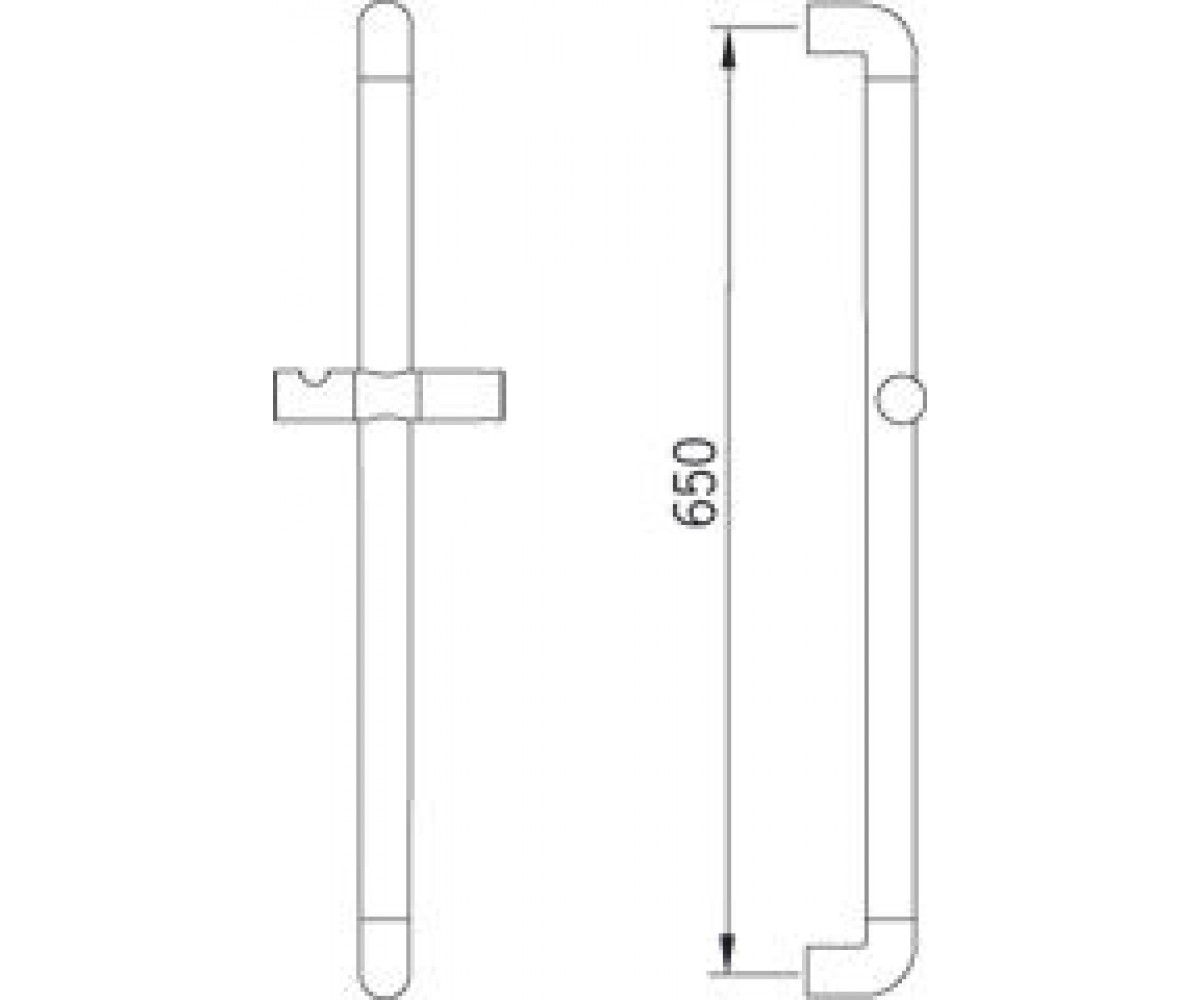 Душевая штанга  IL BAGNO ALESSI DOT 258095:Чертеж 