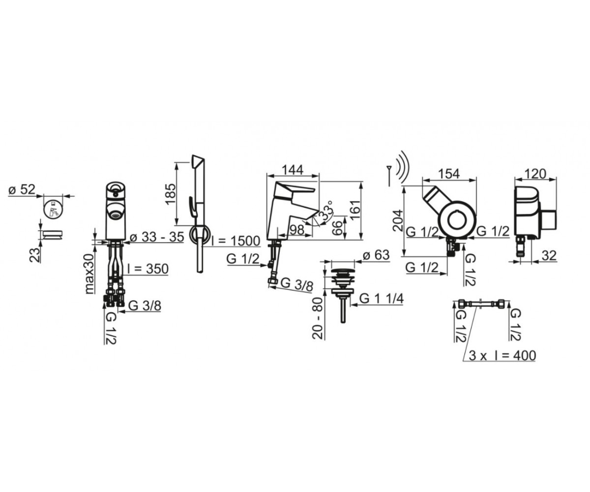 Гигиенический душ  OPTIMA 2705F:Чертеж 