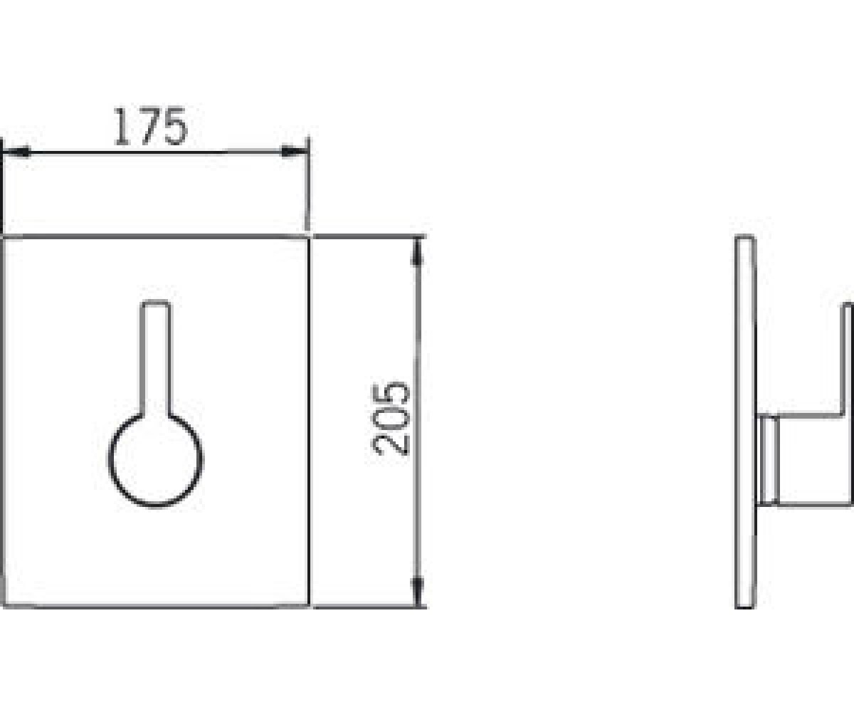 Внешняя часть  IL BAGNO ALESSI ONE 8597:Чертеж 