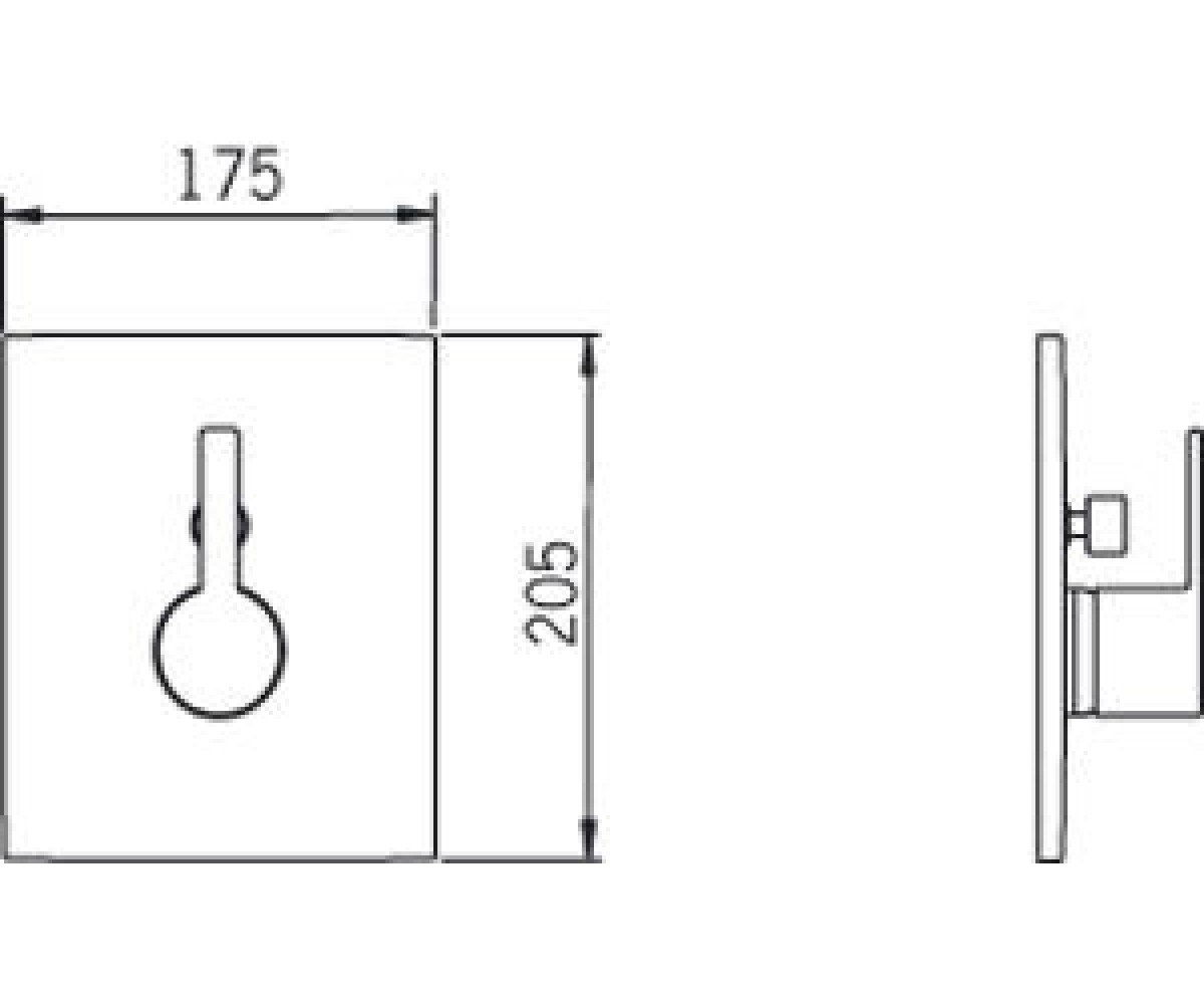 Внешняя часть  IL BAGNO ALESSI ONE 8598:Чертеж 