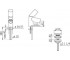 Смеситель для умывальника  IL BAGNO ALESSI DOT 8610:Чертеж 