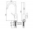 Смеситель на столешницу  LIGHT LIG078CR:Чертеж 