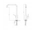 Смеситель с поворотным изливом  LIGHT LIG980CR:Чертеж 