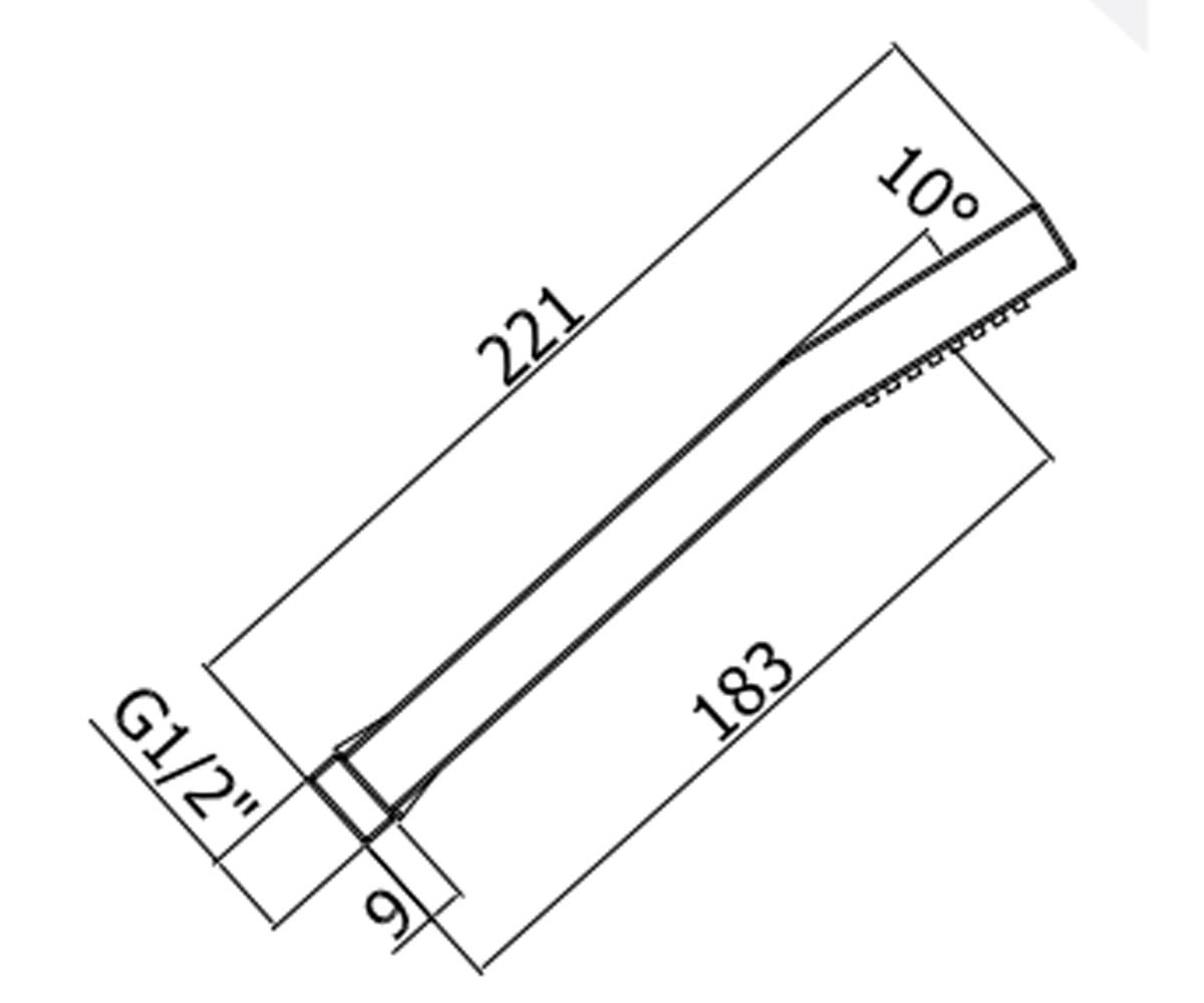 Лейка душевая  LEVEL ZDOC 054 CR:Чертеж 