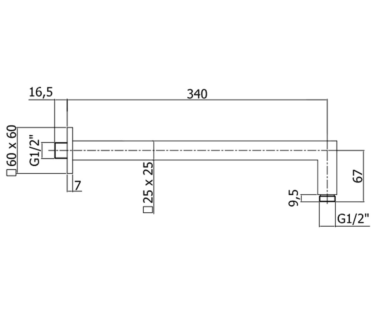 Настенный кронштейн  ZSOF 063 CR 350:Чертеж 