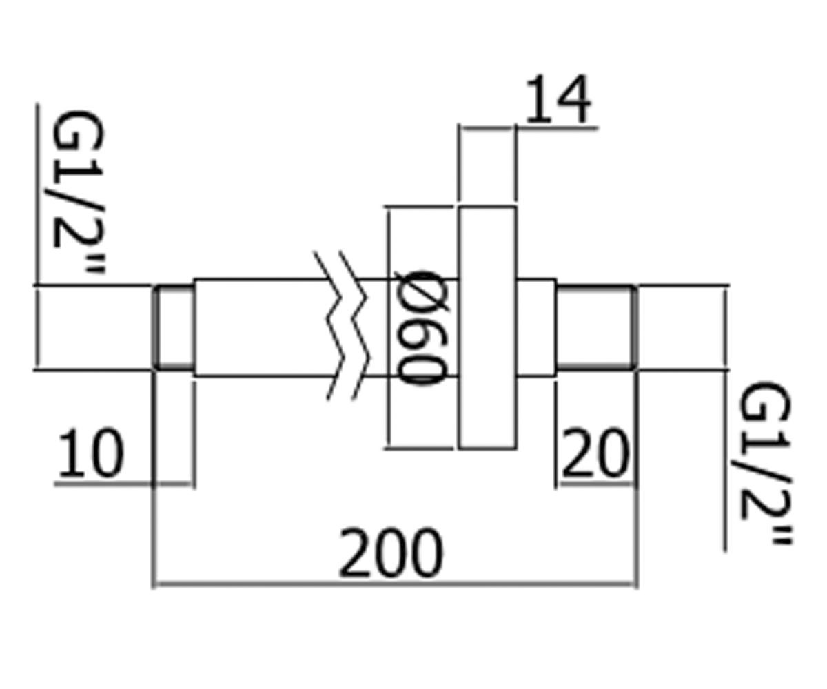 Потолочный кронштейн  LIGHT ZSOF065NO:Чертеж 