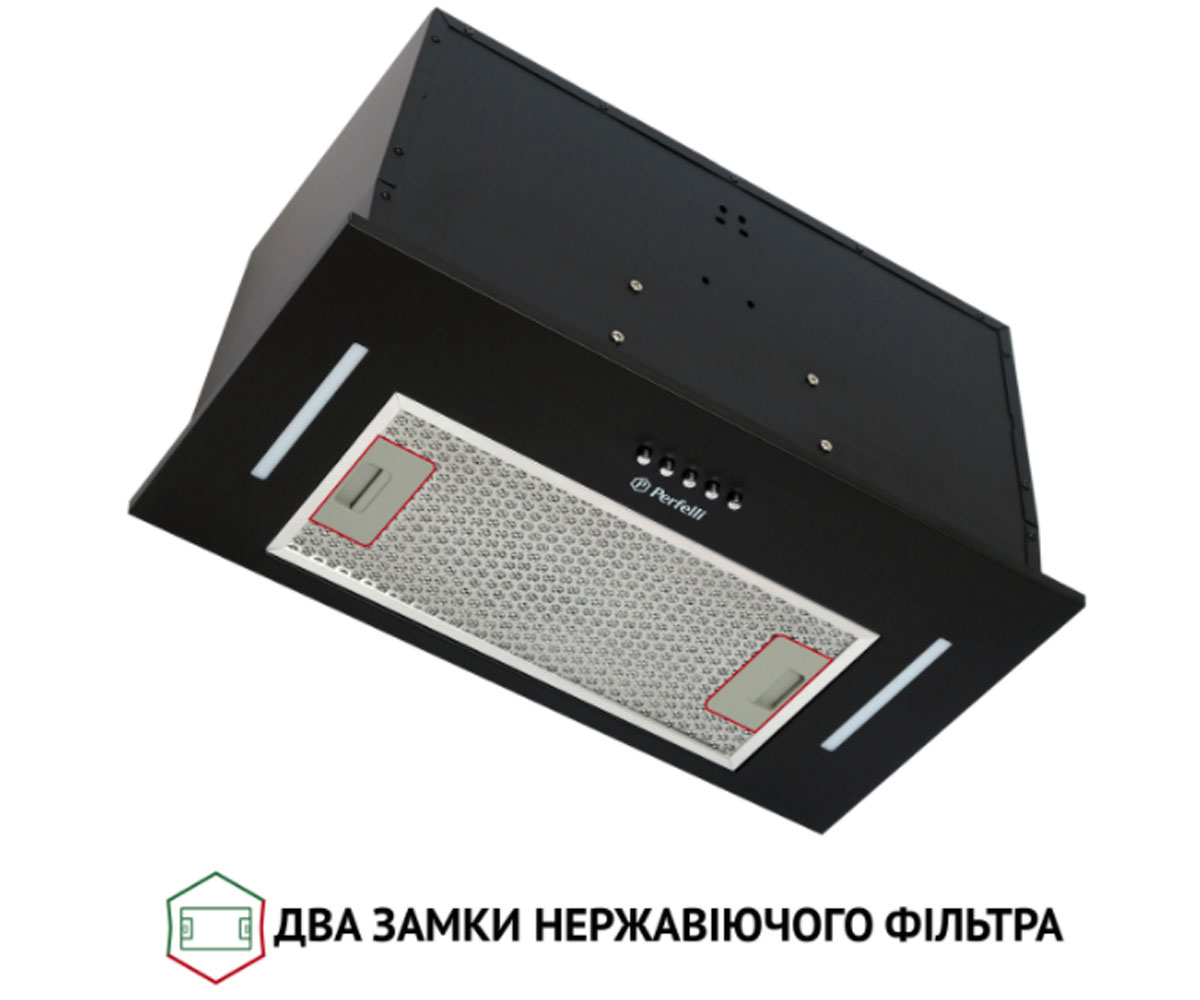 Полновстраиваемая вытяжка  BI 5453 BL 850 LED STRIP:Фото 5
