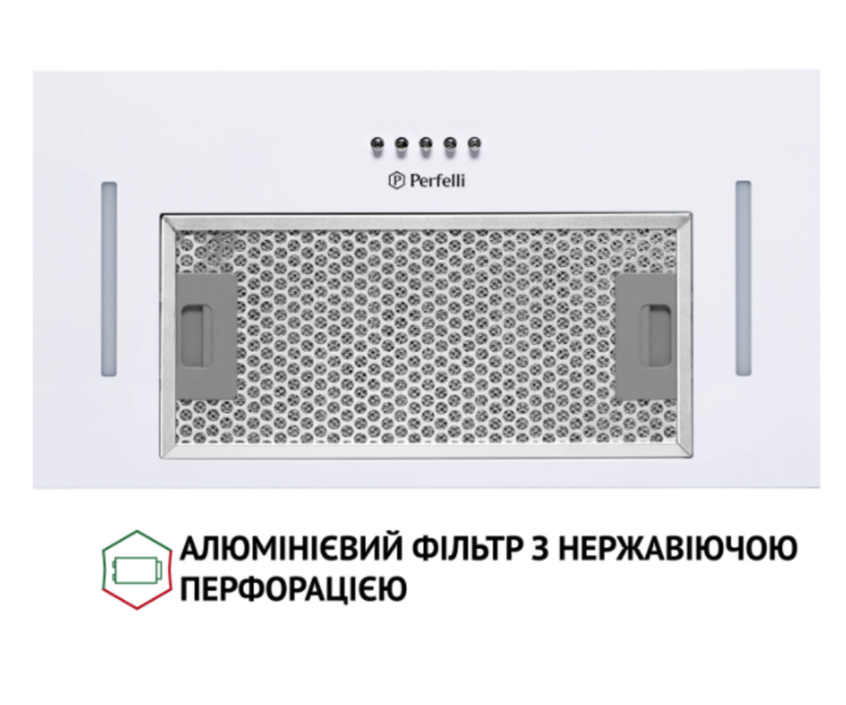 Полновстраиваемая вытяжка  BI 5453 WH 850 LED STRIP:Фото 4
