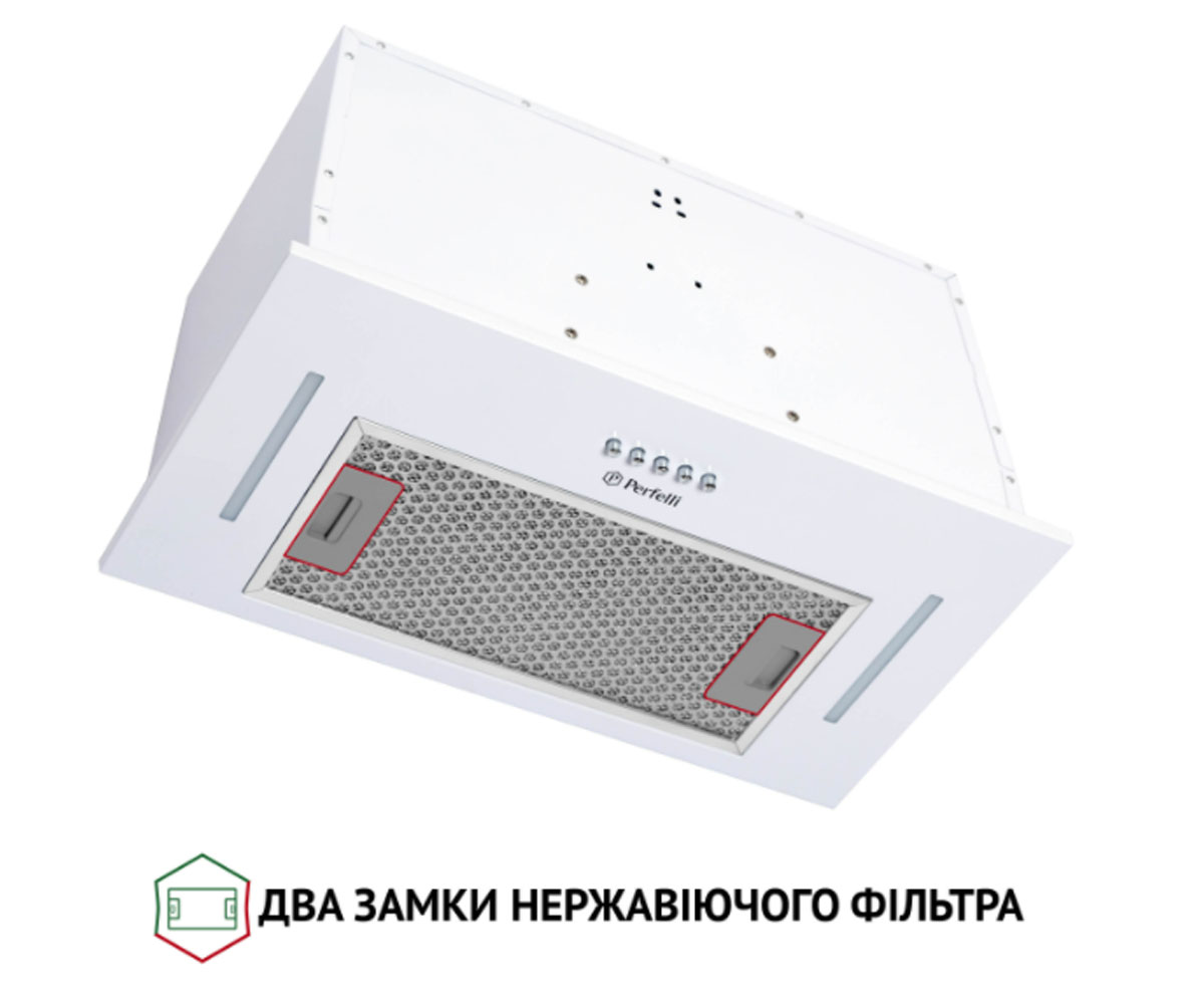 Полновстраиваемая вытяжка  BI 5453 WH 850 LED STRIP:Фото 5
