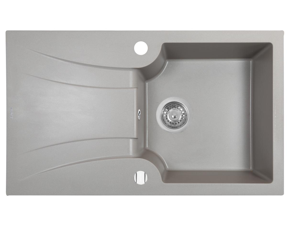 Гранітна мийка з крилом PERFELLI  FELICINETTO PGF 1141-78 GREY METALLIC FELICINETTO PGF 1141-78 GREY METALLIC