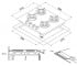 Панель с авто-поджогом  OTTO HGG 61043 BL:Чертеж 